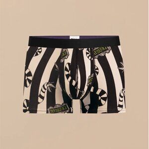 NWOT MeUndies Men's Ultramodal Core Trunk in Beetlejuice B&W Striped Print Sz M